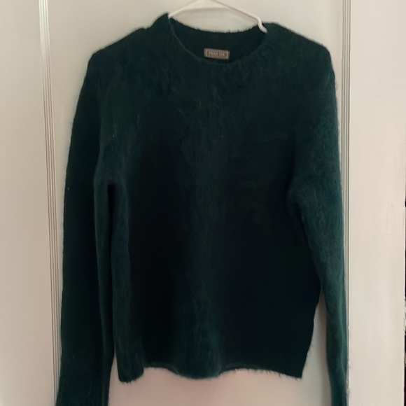 Cozy J Crew forest green alpaca jewel tone sweater! - Picture 3 of 6